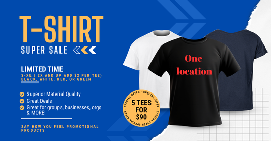5 for $90 Custom T-Shirts – Single or Full-Color Printing | Bulk Custom Tees | Business, Branding & Events | Fast U.S. Shipping