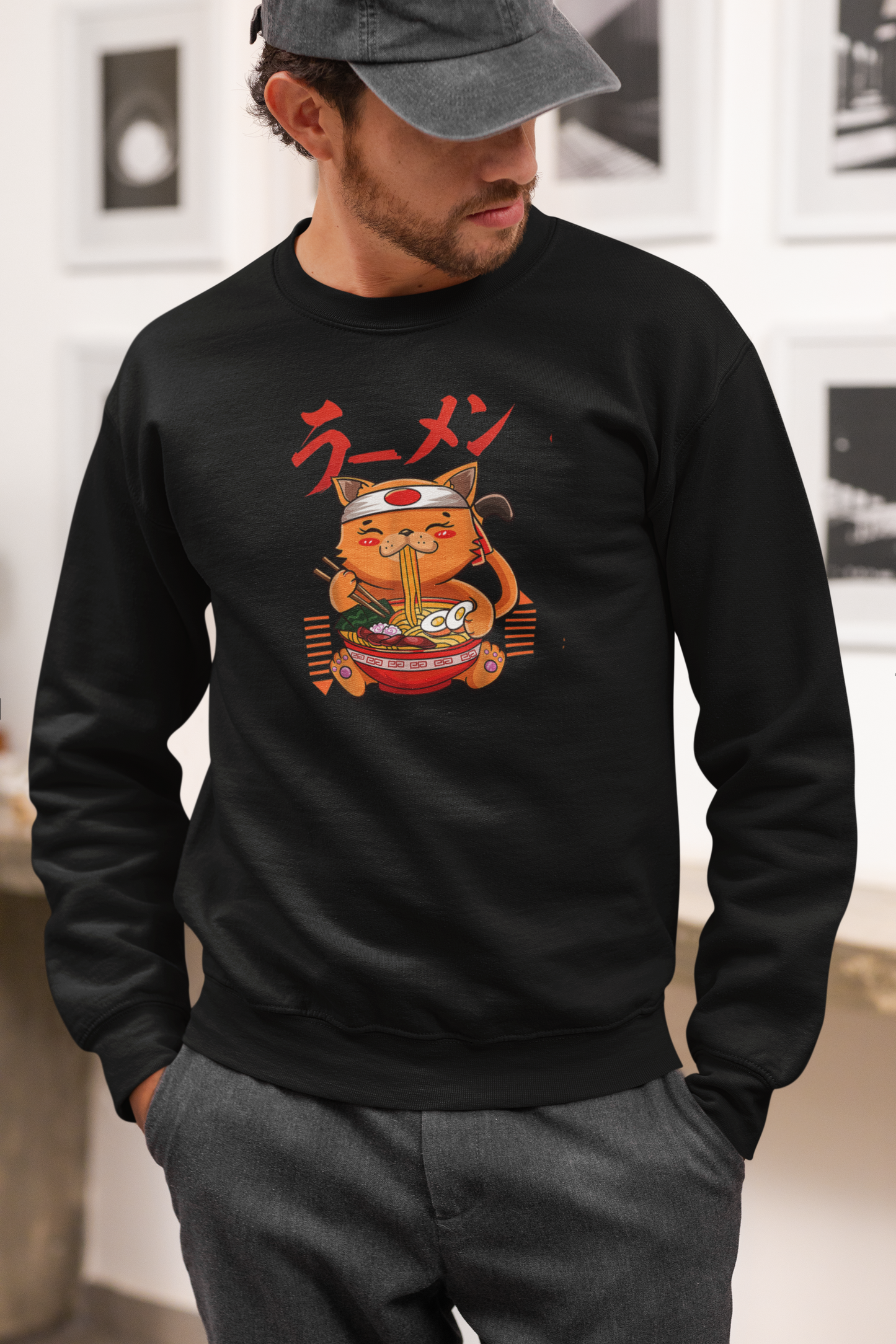 Wordy Cat Ramen Unisex Sweatshirt