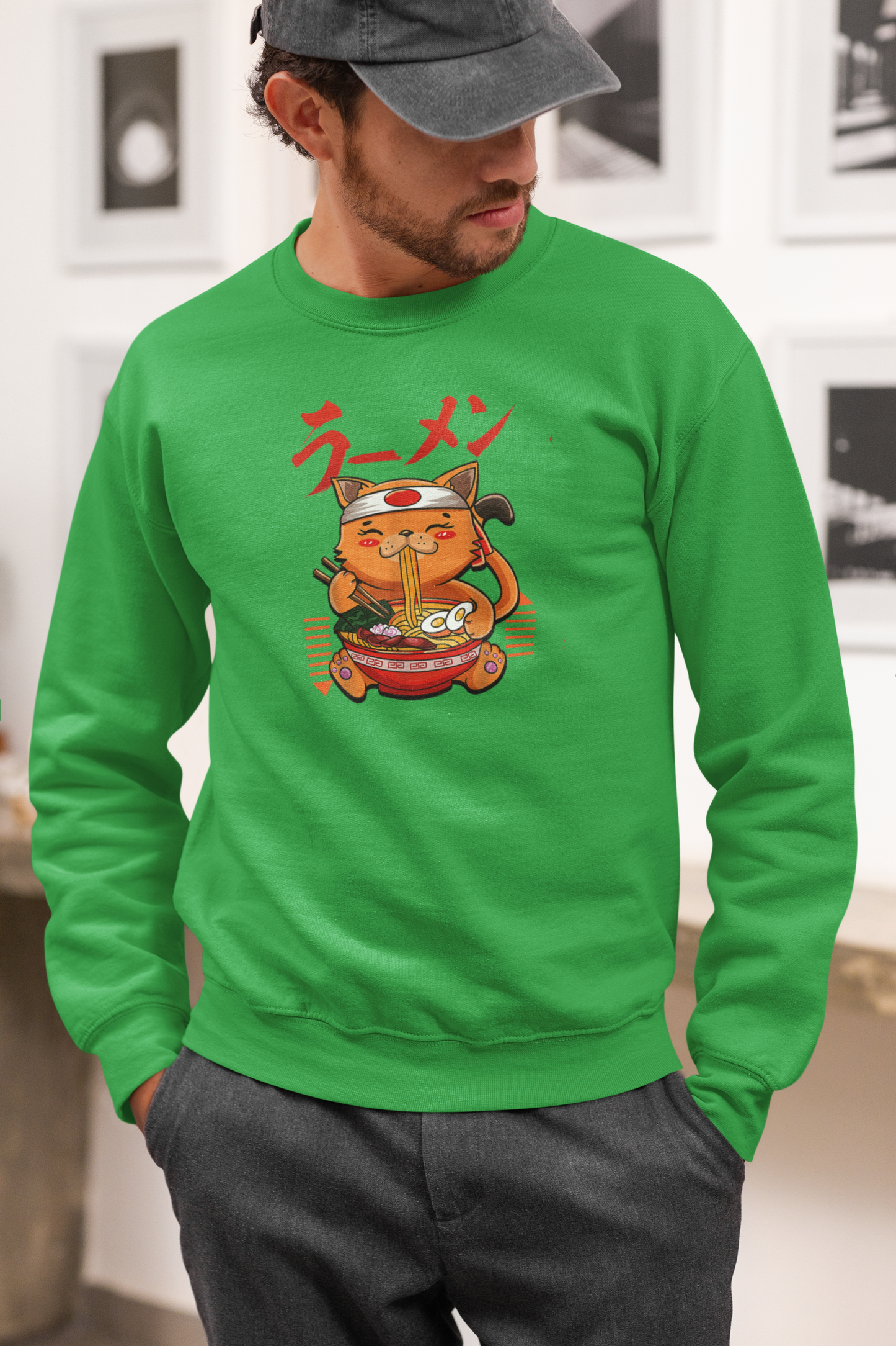 Wordy Cat Ramen Unisex Sweatshirt