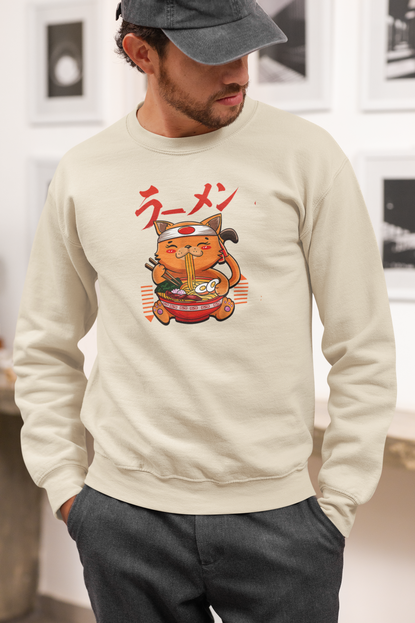 Wordy Cat Ramen Unisex Sweatshirt