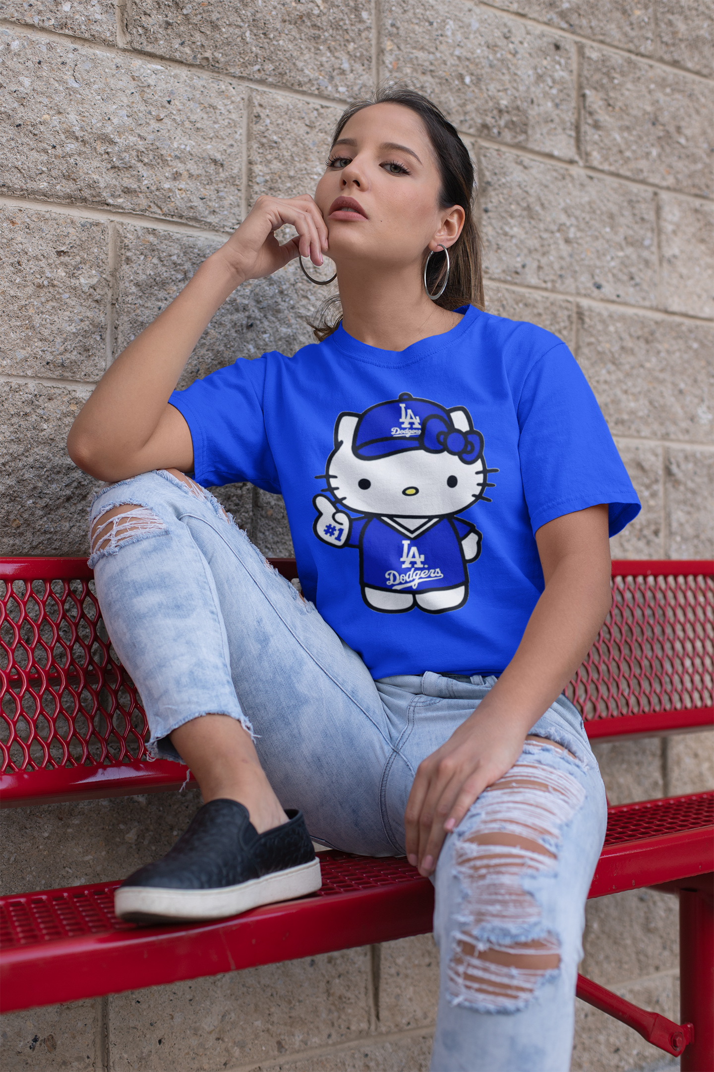 Hello Kitty x Dodgers Inspired Unisex T-Shirt • Cute LA Baseball Fan T-shirt  • Cozy Graphic t-shirt