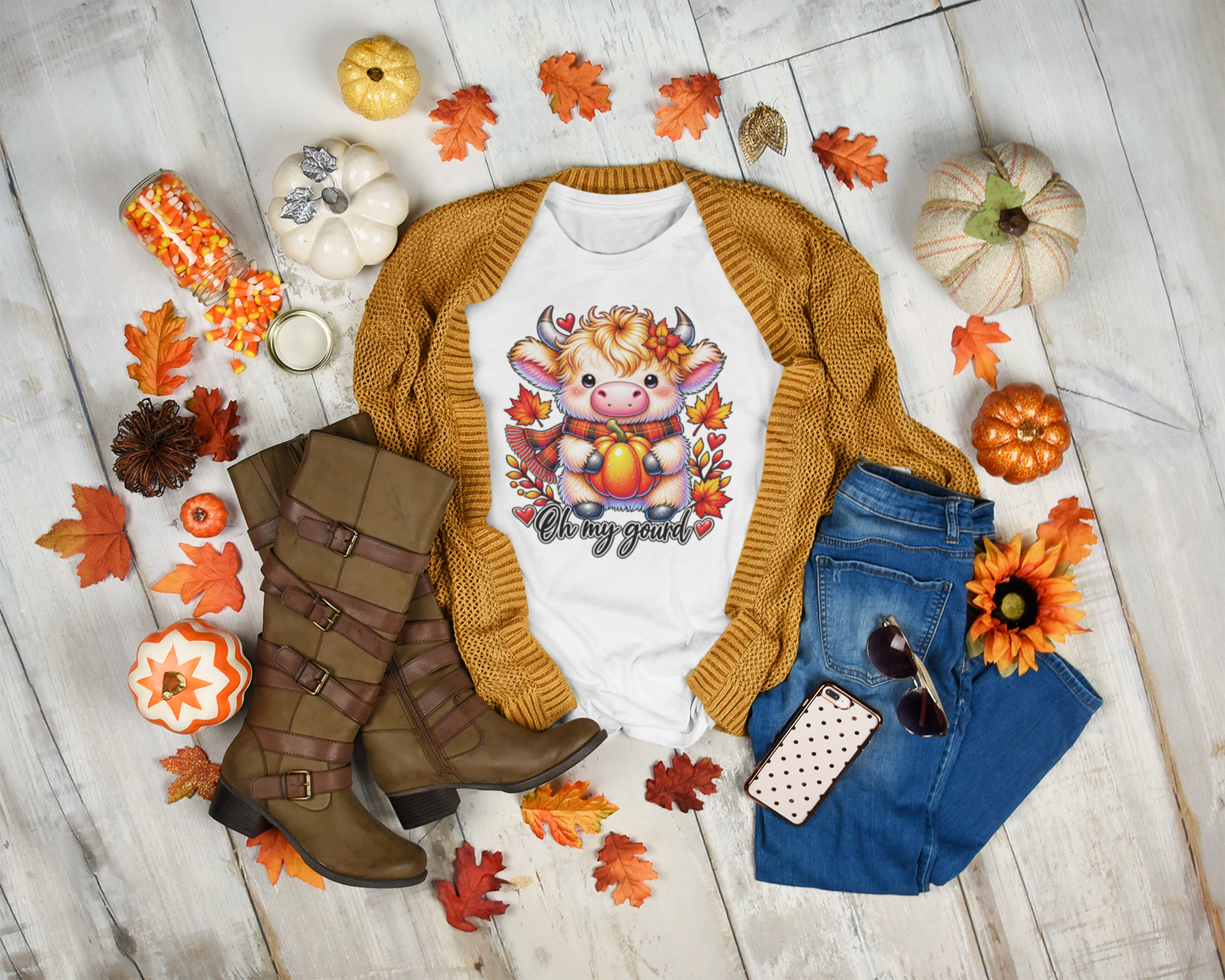 Oh My Gourd Highland Cow T-Shirt