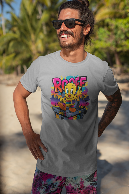 Cute Singing Bird Graphic Shirt • Rooftop Music Art Tee / Hoodie for Music Lovers